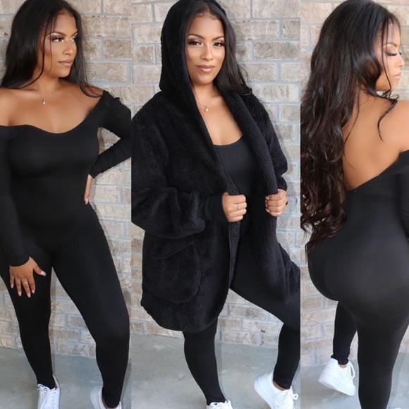 NEW | Off Shoulder Black Jumpsuit - Picture 4 of 4